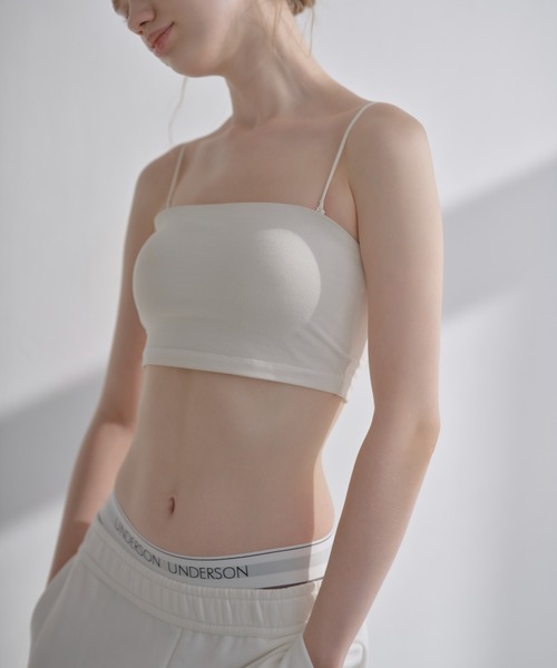 UNDERSON UNDERSON（アンダーソン アンダーソン）の「ベアトップブラ（ブラジャー・レディース・ホワイト/ブラック・0/2/1）」の5枚目の写真