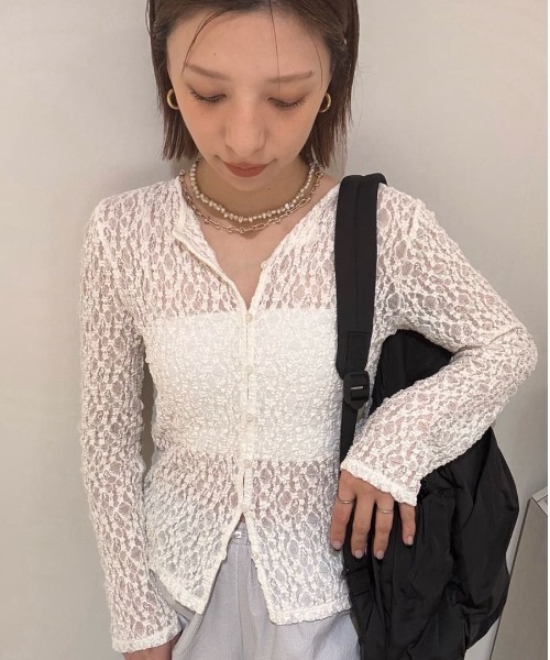 UNDERSON UNDERSON(アンダーソン アンダーソン)の「ベアトップブラ(ブラジャー・レディース・ホワイト/ブラック・0/2/1)」の6枚目の写真