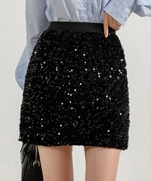 DAY CLOSET | レディース スパンコールAラインミニスカート(スカート)