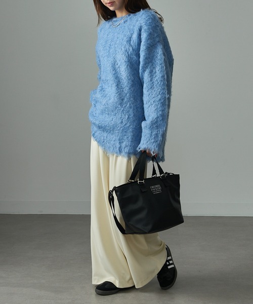FREDRIK PACKERS（フレドリックパッカーズ）の「【FREDRIK PACKERS】EC限定商品　FAM TOTE ECO LEATHER WIDE（トートバッグ・レディース・ベージュ/アイボリー/ブラック/グレー・FREE）」の7枚目の写真