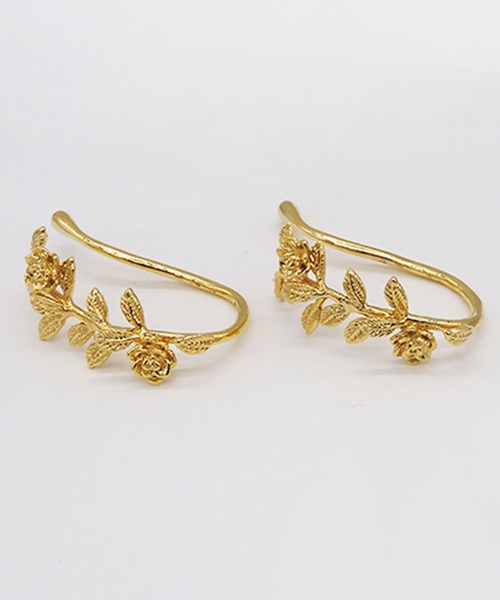 Zoule（ゾーラ）の「Zoule ゾーラ：rose ivy　イヤーカフ　両耳イヤカフ　イヤリング（セットイヤーカフ）（イヤーカフ・レディース・ゴールド/シルバー・FREE）」の9枚目の写真