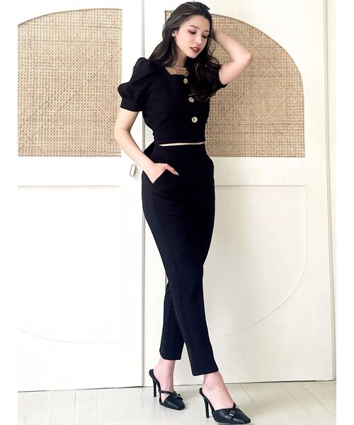 RESEXXY(リゼクシー)の「センタープレステーパードパンツ【セットアップ着用可能】(その他パンツ・レディース・ブルー/ブラック/その他1・FREE)」の5枚目の写真