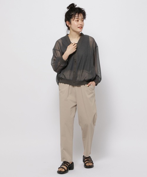 niko and...（ニコアンド）の「シアーラッセルストライプカーディガン（カーディガン/ボレロ・レディース・ラベンダー/チャコール/オフホワイト・FREE）」の16枚目の写真