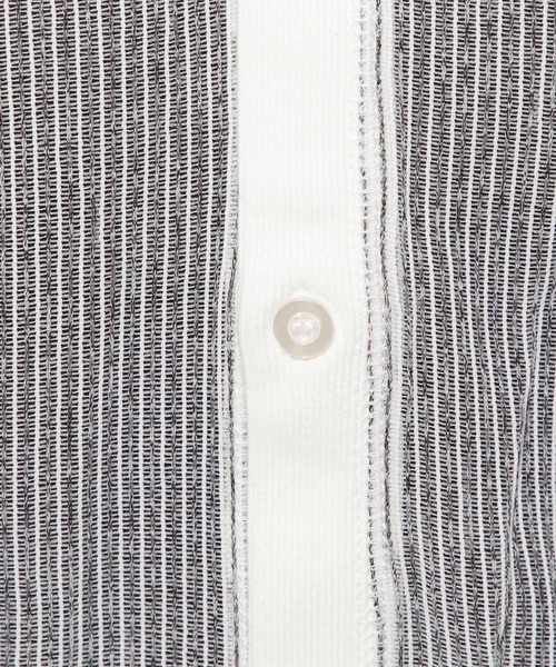 niko and...（ニコアンド）の「シアーラッセルストライプカーディガン（カーディガン/ボレロ・レディース・ラベンダー/チャコール/オフホワイト・FREE）」の7枚目の写真