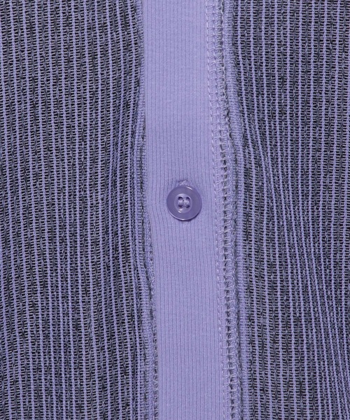 niko and...（ニコアンド）の「シアーラッセルストライプカーディガン（カーディガン/ボレロ・レディース・ラベンダー/チャコール/オフホワイト・FREE）」の8枚目の写真