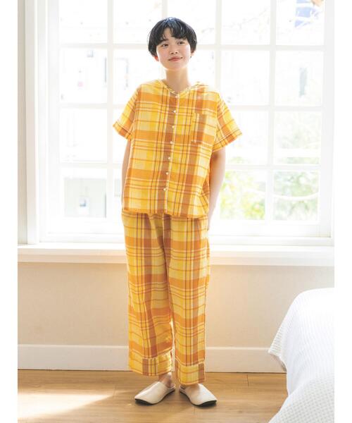 Et grenier by Samansa Mos2（エグルニエバイサマンサモスモス）の「マドラスチェックストレートパンツ（ルームウェア/パジャマ・レディース・ブルー/ピンク/イエロー・F）」の15枚目の写真