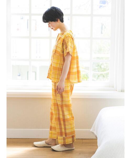Et grenier by Samansa Mos2（エグルニエバイサマンサモスモス）の「マドラスチェックストレートパンツ（ルームウェア/パジャマ・レディース・ブルー/ピンク/イエロー・F）」の16枚目の写真