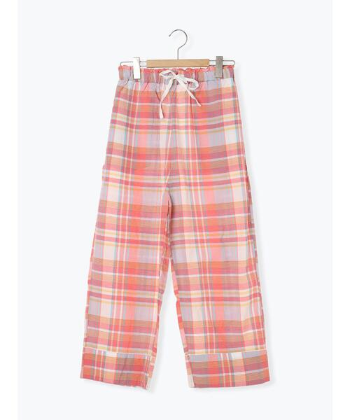 Et grenier by Samansa Mos2（エグルニエバイサマンサモスモス）の「マドラスチェックストレートパンツ（ルームウェア/パジャマ・レディース・ブルー/ピンク/イエロー・F）」の19枚目の写真