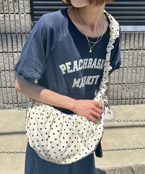 SOLLON.（ソルロン）の「ドットクシュクシュショルダーバッグ（ショルダーバッグ・レディース・ブラック/アイボリー/ホワイト・FREE）」の17枚目の写真
