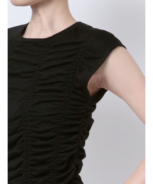 MURUA（ムルーア）の「ランダムシャーリングトップス（Tシャツ/カットソー・レディース・オレンジ/ブラック・FREE）」の9枚目の写真