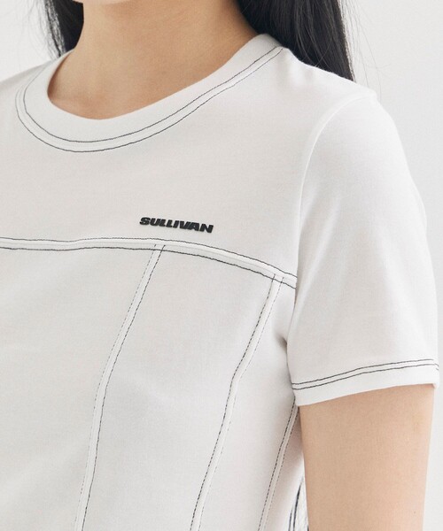 JOHN LAWRENCE SULLIVAN（ジョンローレンスサリバン）の「【JOHN LAWRENCE SULLIVAN/ジョンローレンスサリバン】《STUDIOUS別注》ジャージービスチェTシャツ（Tシャツ/カットソー・レディース・ブラック/ホワイト・FREE）」の10枚目の写真