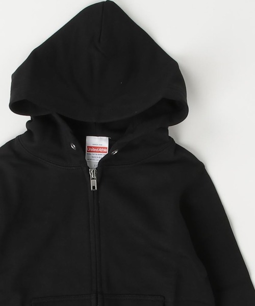 United Athle(ユナイテッドアスレ)の「10.0oz スウェット 裏毛フルジップパーカー フーディー(パーカー・キッズ・ダークブラウン/ベージュ/ネイビー/チャコール/オリーブ/ブラック/グレー/ロイヤルブルー/パープル/グリーン/バーガンディー・150/130/110)」の2枚目の写真