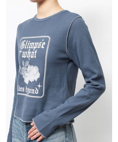 jouetie(ジュエティ)の「ワッフルフィットロンT(Tシャツ/カットソー・レディース・ブラック/オフホワイト/ブルー・MEDIUM)」の18枚目の写真