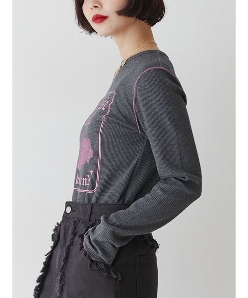 jouetie(ジュエティ)の「ワッフルフィットロンT(Tシャツ/カットソー・レディース・ブラック/オフホワイト/ブルー・MEDIUM)」の11枚目の写真