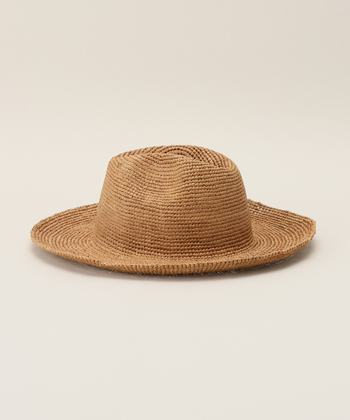 plage(プラージュ)の「RAFFIA NAKAORE ハット(ハット・レディース・ベージュ・FREE)」の3枚目の写真
