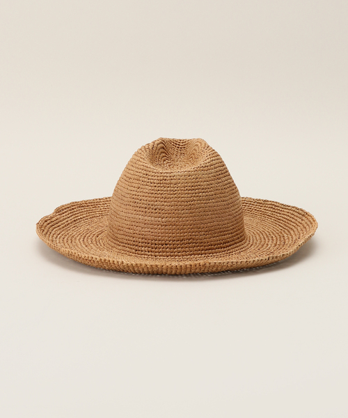 plage(プラージュ)の「RAFFIA NAKAORE ハット(ハット・レディース・ベージュ・FREE)」の4枚目の写真