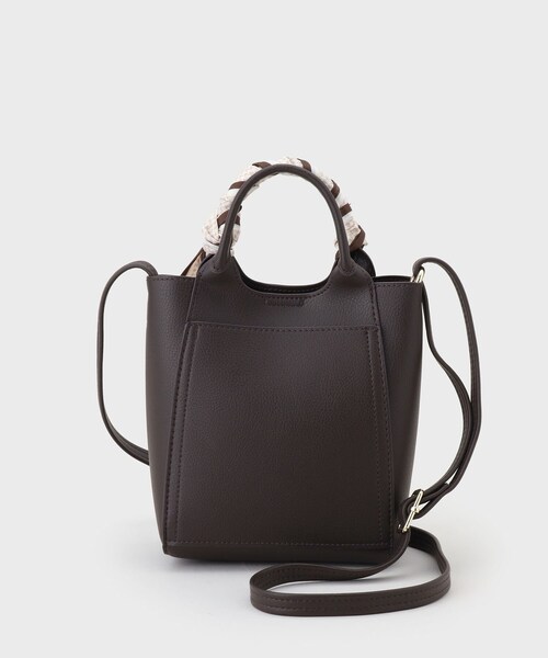 OPAQUE.CLIP（オペークドットクリップ）の「◆長さ調整可能！千鳥柄スカーフ付き合皮ミニショルダーバッグ（ショルダーバッグ・レディース・ブラウン系その他/ボルドー/ブラック/チャコールグレー・00）」の8枚目の写真