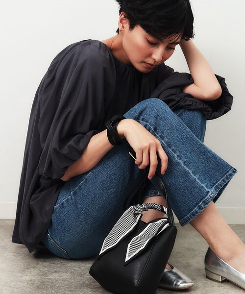 OPAQUE.CLIP（オペークドットクリップ）の「◆長さ調整可能！千鳥柄スカーフ付き合皮ミニショルダーバッグ（ショルダーバッグ・レディース・ブラウン系その他/ボルドー/ブラック/チャコールグレー・00）」の18枚目の写真