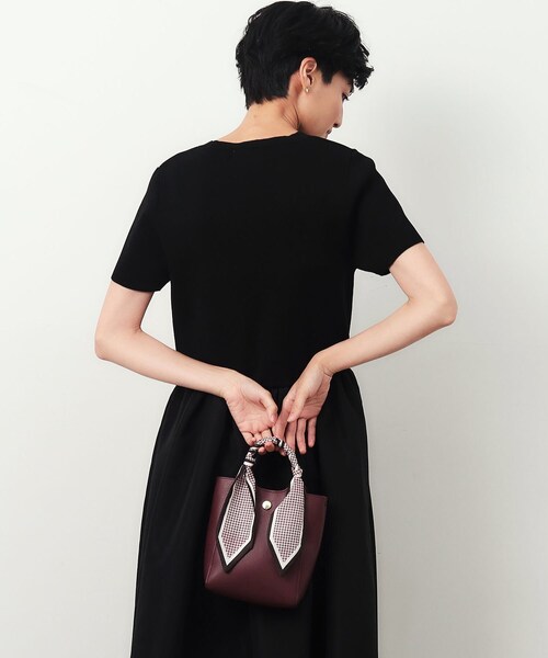 OPAQUE.CLIP（オペークドットクリップ）の「◆長さ調整可能！千鳥柄スカーフ付き合皮ミニショルダーバッグ（ショルダーバッグ・レディース・ブラウン系その他/ボルドー/ブラック/チャコールグレー・00）」の20枚目の写真