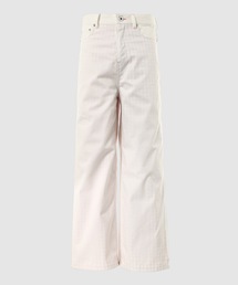 2 GINGHAM LINING DENIM TROUSERS