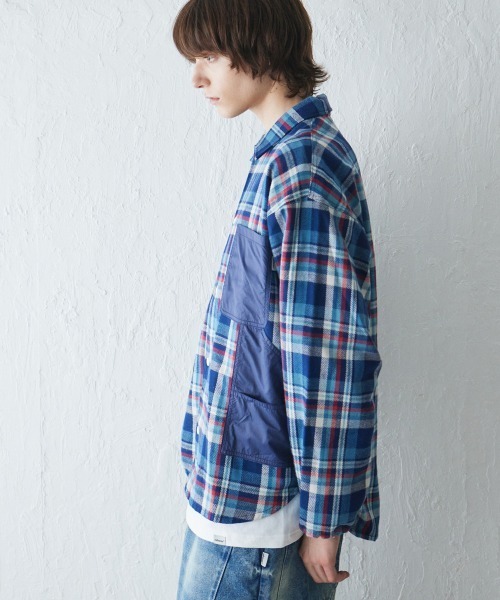 rehacer（レアセル）の「rehacer : Painter Pocket Check Shirt / ペインターポケットシャツ（シャツ/ブラウス・メンズ・レッド/ブルー・X-LARGE/LARGE/MEDIUM/SMALL）」の22枚目の写真
