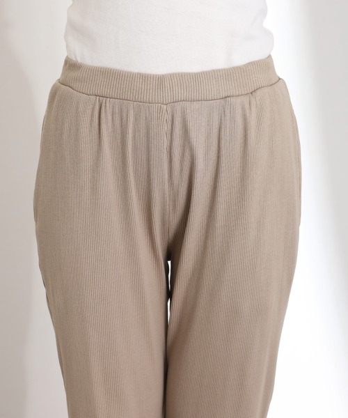 ElegChic（エレグシック）の「裾 スリット ストレートカットパンツ（スウェットパンツ・レディース・ブラック/グレー系その他/キャメル・M/L/XL/3L/4L）」の16枚目の写真