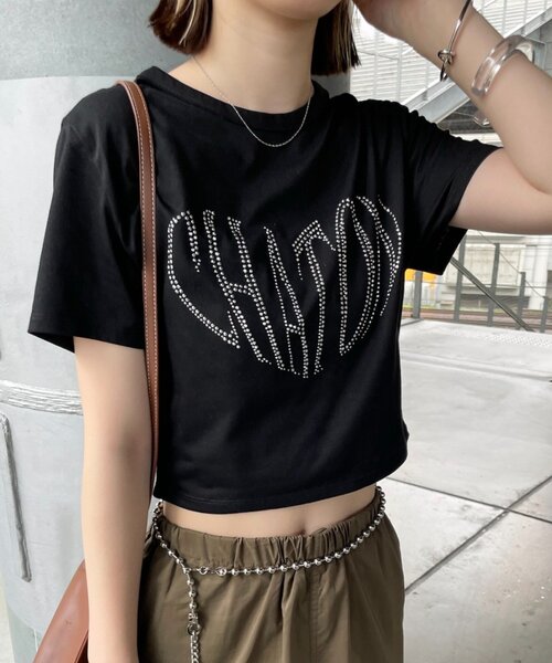 jentlouis ラインストーンTシャツ　Mサイズ　ジェントルイス jent louis Rhinestone T-Shirt ブラック L Jent Louis ジェントルイス