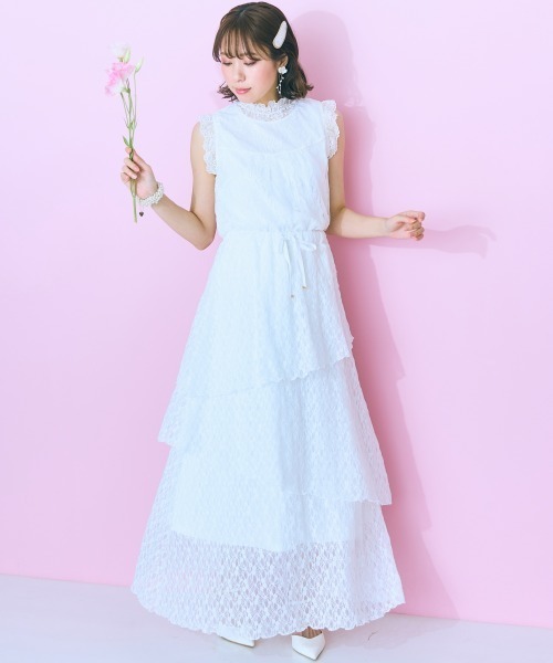 marun（マルン）の「＜大きいサイズ＞ レースタンクトップ marun（タンクトップ・レディース・ブラック/オフホワイト・5L/4L/3L/LL/L）」の15枚目の写真