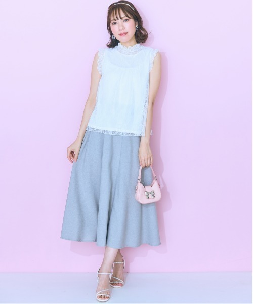 marun（マルン）の「＜大きいサイズ＞ レースタンクトップ marun（タンクトップ・レディース・ブラック/オフホワイト・5L/4L/3L/LL/L）」の17枚目の写真