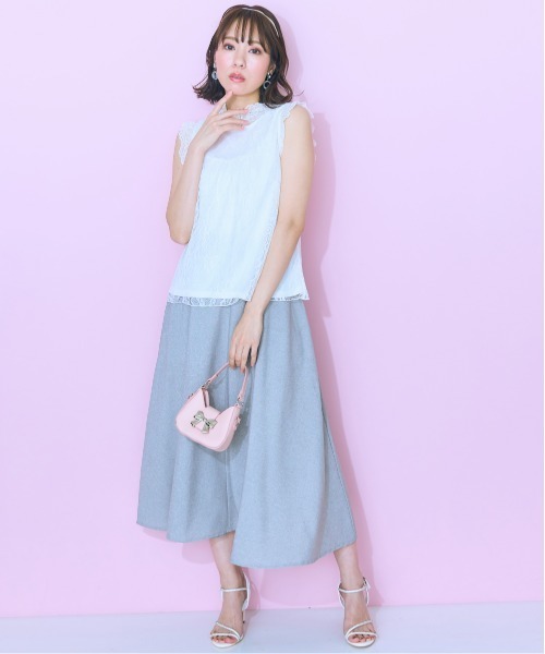 marun（マルン）の「＜大きいサイズ＞ レースタンクトップ marun（タンクトップ・レディース・ブラック/オフホワイト・5L/4L/3L/LL/L）」の18枚目の写真