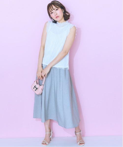 marun（マルン）の「＜大きいサイズ＞ レースタンクトップ marun（タンクトップ・レディース・ブラック/オフホワイト・5L/4L/3L/LL/L）」の19枚目の写真