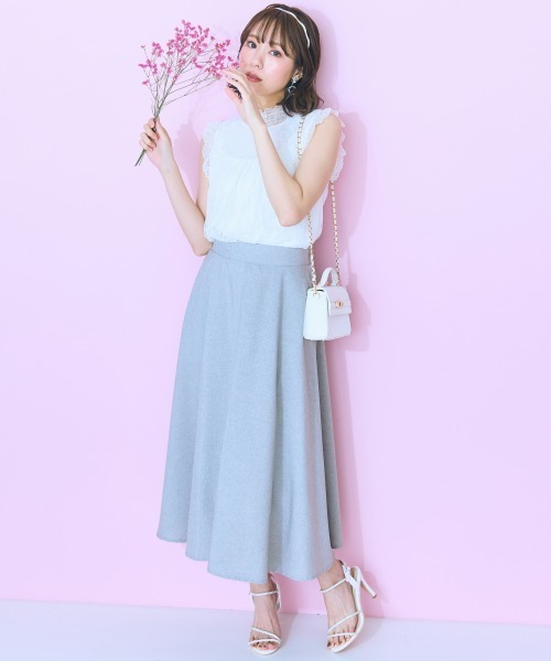 marun（マルン）の「＜大きいサイズ＞ レースタンクトップ marun（タンクトップ・レディース・ブラック/オフホワイト・5L/4L/3L/LL/L）」の9枚目の写真