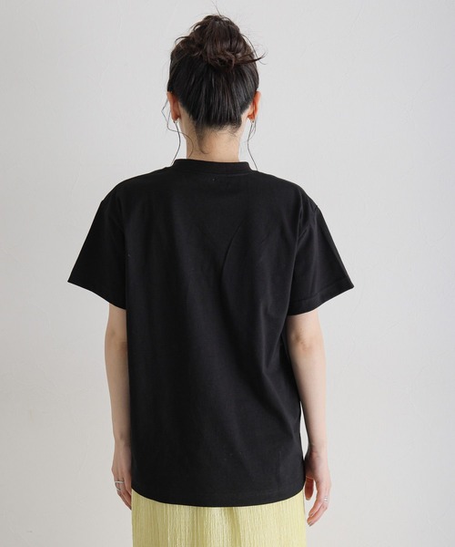 RAGEBLUE（レイジブルー）の「フラワー刺繍/カレッジロゴBIGTシャツ（Tシャツ/カットソー・レディース・ホワイト/ブラック・FREE）」の14枚目の写真