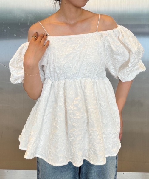 AMAIL(アマイル)の「Poco flare 2way cloth(その他トップス・レディース・ホワイト/ブラック・FREE)」の5枚目の写真
