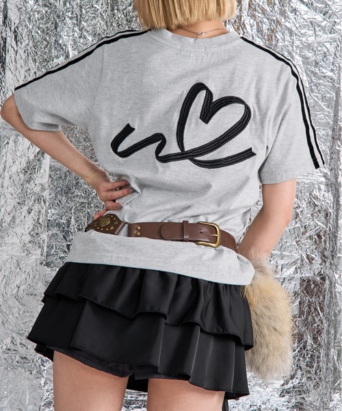 【THEAIRTOWN】リボン レース フリル ライン Tシャツ♥ 4color 】レースアップフロントリボン半袖ショートTシャツ