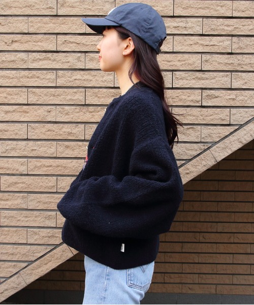 【ORCIVAL】ブークレニットカーディガン ネイビー ORCIVAL】ブークレニットカーディガン ネイビー