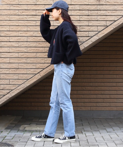 ORCIVAL（オーシバル）の「ORCIVAL/オーシバル　クルーネックカーディガン　BOUCLE KNIT CREWNECK CARDIGAN　OR-D0106 BCK（カーディガン/ボレロ・レディース・ネイビー/チャコールグレー・1）」の9枚目の写真