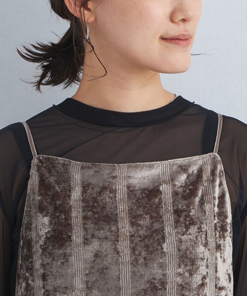MILLER（ミラー）の「【別注】＜Robert P. Miller＞ベロア キャミソールワンピース（ワンピース・レディース・グレー/モカ/ネイビー・FREE）」の14枚目の写真