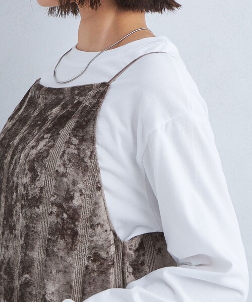 MILLER（ミラー）の「【別注】＜Robert P. Miller＞ベロア キャミソールワンピース（ワンピース・レディース・グレー/モカ/ネイビー・FREE）」の15枚目の写真