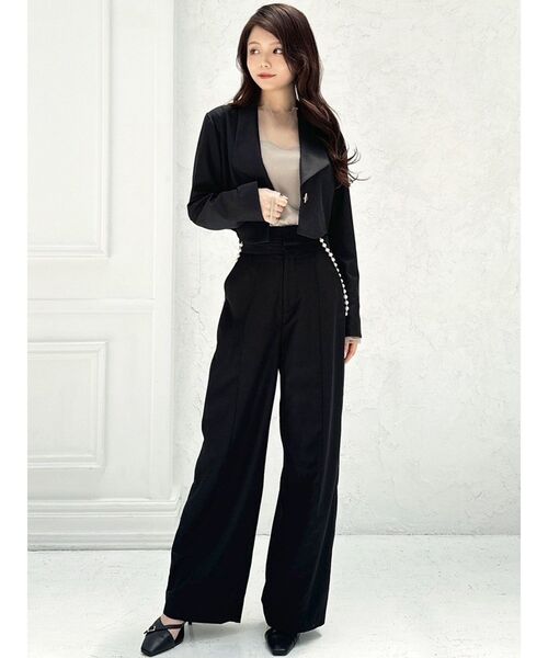 RESEXXY（リゼクシー）の「パールサスペンダーパンツ（その他パンツ・レディース・ブラック/チャコールグレー/ベージュ・FREE）」の14枚目の写真