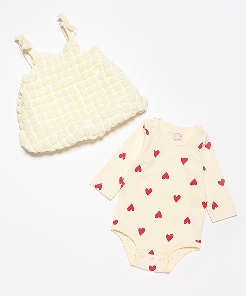 petit main（プティマイン）の「ポコポコチュニックセット（その他ベビーウェア・キッズ・ブラック/アイボリー・70cm/80ｃｍ）」の5枚目の写真