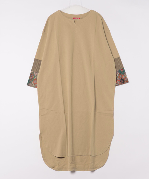 【チャイハネ】ラダリパッチワークTシャツワンピース（ワンピース）｜チャイハネ（チャイハネ）