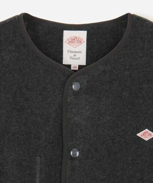 ●新品DANTON ダントン メンズ ノーカラー フリース ジャケット（42） DANTON/ダントン] フリース ノーカラージャケット（ノーカラー