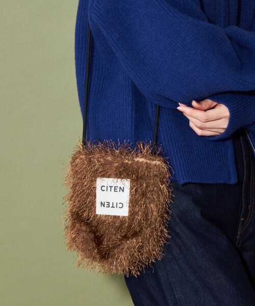 CITEN(シテン)の「<CITEN>フリンジラウンドショルダー(ショルダーバッグ・レディース・ライトブルー/ブラック/オレンジ/ダークブラウン/ホワイト・FREE)」の4枚目の写真
