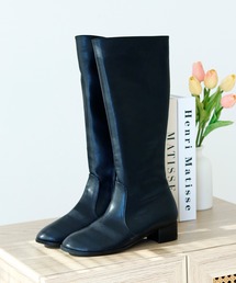 Futier land | やわらかフィットローヒールストレートニーブーツ(ブーツ)