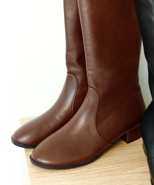 Futier land(フューティアランド)の「やわらかフィットローヒールストレートニーブーツ(ブーツ・レディース・ブラック/ブラウン・36/37/38/39/40)」の11枚目の写真