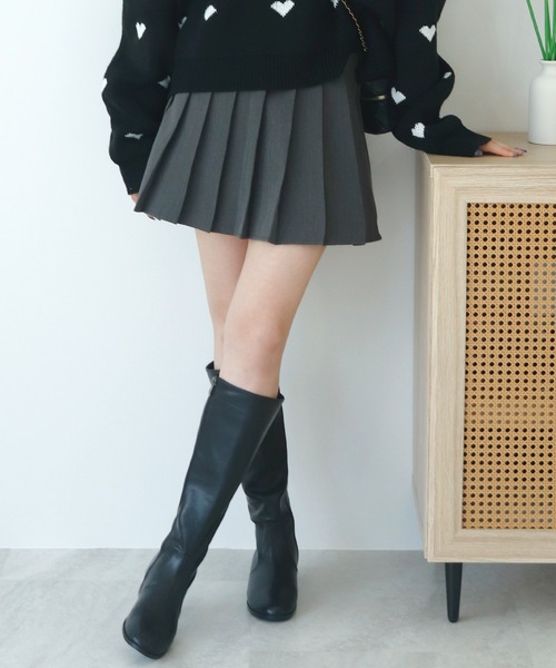 Futier land(フューティアランド)の「やわらかフィットローヒールストレートニーブーツ(ブーツ・レディース・ブラック/ブラウン・36/37/38/39/40)」の18枚目の写真