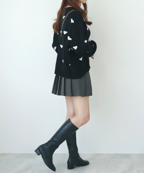 Futier land(フューティアランド)の「やわらかフィットローヒールストレートニーブーツ(ブーツ・レディース・ブラック/ブラウン・36/37/38/39/40)」の20枚目の写真