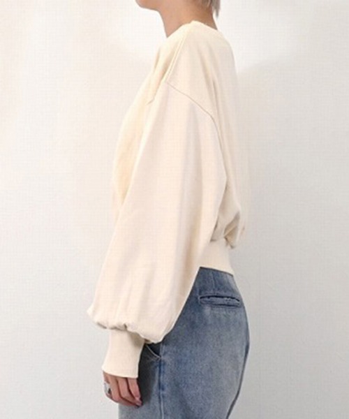 STYLEBLOCK（スタイルブロック）の「裏毛2WAYネックプルオーバー（Tシャツ/カットソー・レディース・オリーブ/ホワイト系その他/ベージュ/チャコールグレー・M）」の7枚目の写真
