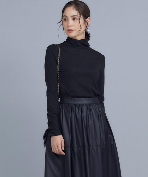 【セール】ラメシアーリブタートルカットソー（Tシャツ/カットソー）｜組曲（クミキョク）